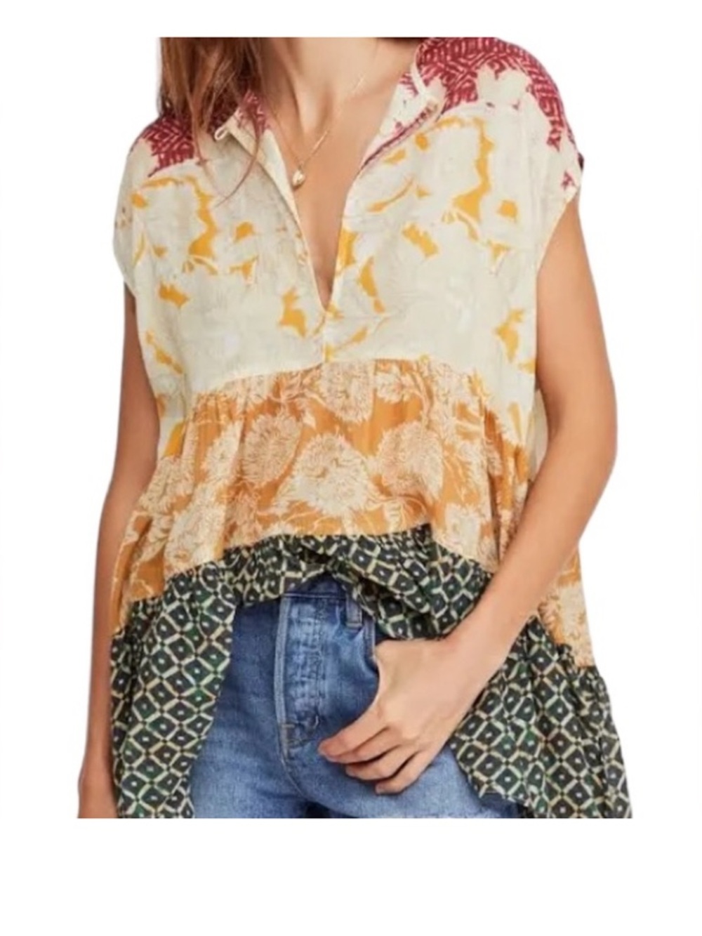 LIKE NEW Free People Gotta Have You Tiered Tunic